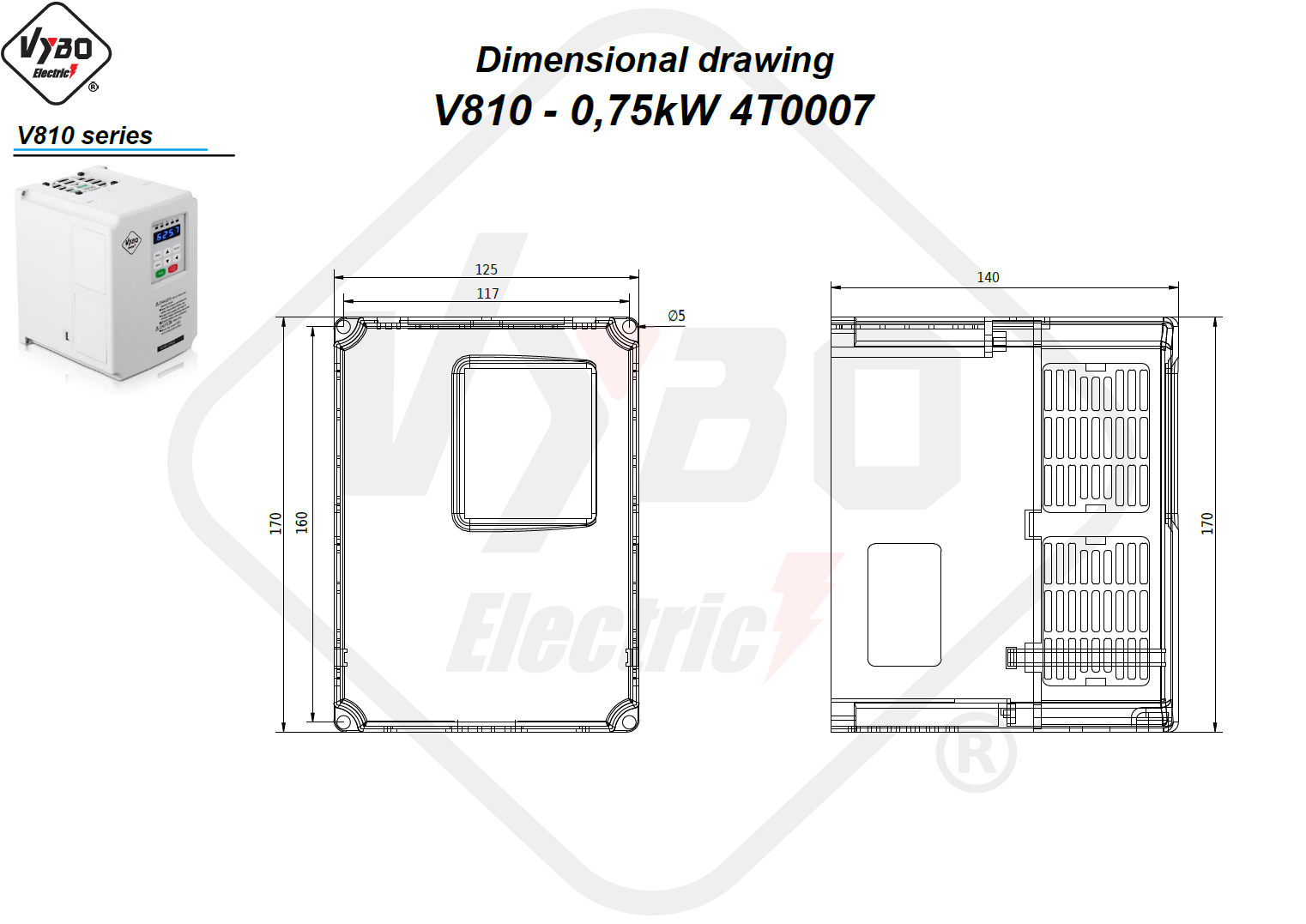 Mittapiirustus V810 4T0007