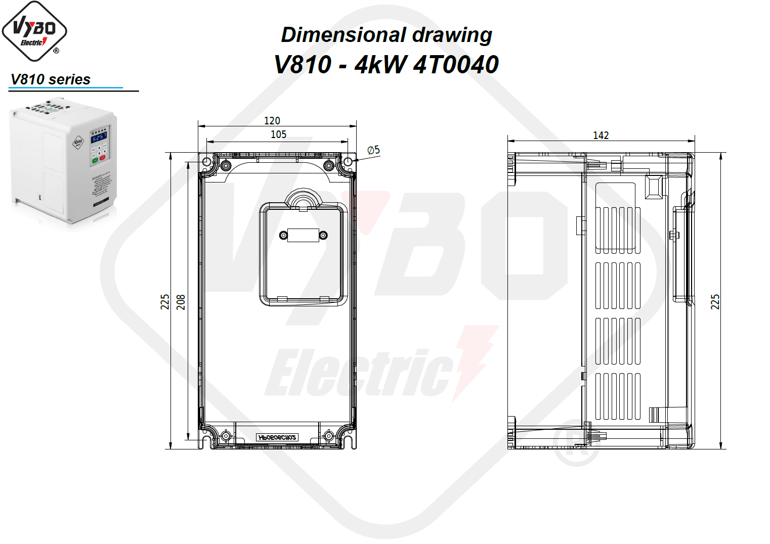 Mittapiirustus V810 4T0040